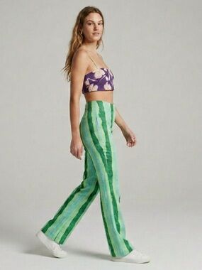 Zara Set - Purple and Green Tie-Dye Top with Pants